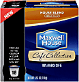Maxwell House Cafe Collection House Blend Coffee Single Serve Cups, 5.57 Oz., Box Of 18 1 thumbnail image