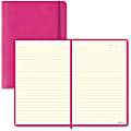 Blueline L5 Ruled Notebooks - Sewn - Purple Cover - Elastic Closure, Flexible Cover, Expandable Pocket - 1 / Each