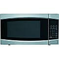 RCA 1.4 Cu Ft Stainless Microwave - Single - 10.47 gal Capacity - Microwave - 10 Power Levels - 1000 W Microwave Power - Stainless Steel, Black