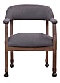 Boss Office Products Traditional Guest Chair, With Casters, Slate Gray/Brown 1 thumbnail image