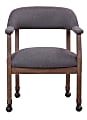 Boss Office Products Traditional Guest Chair, With Casters, Slate Gray/Brown