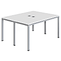 Boss Office Products Simple System Double Desk, 29-1/2”H x 71”W x 60”D, White 1 thumbnail image