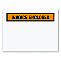 Tape Logic® "Invoice Enclosed" Envelopes, Panel Face, 7" x 5 1/2", Orange, Pack Of 1,000