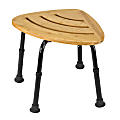 DMI® Corner Bamboo Spa Bench And Shower Stool, 18 1/2"H x 22"W x 16"D