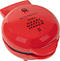 Nostalgia MyMini Personal Electric Waffle Maker, 3-3/4”H x 6-1/2”W x 5-1/4”D, Red Heart