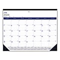 2024-2025 Blueline® DuraGlobe™ 13-Month Academic Desk Pad Calendar, Bamboo Fiber, 17" x 22", July to July, CA177227 1 thumbnail image