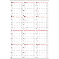 2024 Office Depot® Brand Yearly/Monthly Wall Calendar, 24" x 36", White, January to December 2024 , OD301428