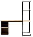Allermuir Crate 65"W Tall Right-Hand L-Shaped Desk, Oak/Black