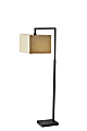 Adesso® Richard Floor Lamp, 60”H, Beige/Black