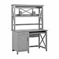 Bush® Furniture Key West 48"W Small Computer Desk With Hutch, Cape Cod Gray, Standard Delivery 1 thumbnail image