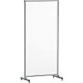 Lorell® Shelf Window Full-Protective Glass Screen With Casters, 36" x 78", Clear 1 thumbnail image