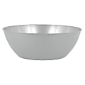 Amscan 10-Quart Plastic Bowls, 5" x 14-1/2", Silver, Set Of 3 Bowls