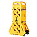 Alpine Expandable Mobile Safety Barricade Fence System, 13', Yellow 1 thumbnail image