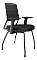Koplus Switch Fabric Guest Chairs, Midnight Black, Set Of 2 1 thumbnail image