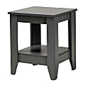 Baxton Studio Modern And Contemporary Square Living Room End Table, 19-3/4" x 15-3/4", Gray