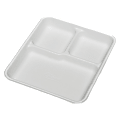 SKILCRAFT® 3-Compartment Disposable Plates, 8" x 10", 100% Recycled, White, Carton Of 500 (AbilityOne 7350-00-926-9233) 1 thumbnail image