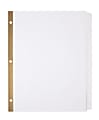 Office Depot® Brand Erasable Big Tab Dividers, 5-Tab, White, Pack Of 2 Sets
