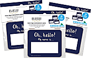 Barker Creek Name Tags, 2-3/4" x 3-1/2", Oh Hello!, 45 Name Tags Per Pack, Case Of 3 Packs 1 thumbnail image