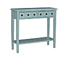 Powell Southam Small Console Table, 34-3/4"H x 38"W x 13"D, Teal 1 thumbnail image