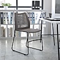 Flash Furniture HERCULES Series Sled-Base Stack Chair With Air-Vent Back, Gray