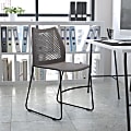 Flash Furniture HERCULES Series Sled-Base Stack Chair With Air-Vent Back, Gray 1 thumbnail image