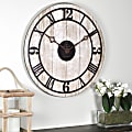FirsTime® Reclaimed Whitewash Wall Clock, 18" x 1", Aged White