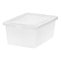Iris® Snap Top Storage Boxes, 3.6 Gallon, Clear, Set Of 6 Boxes