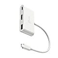j5create Eco-Friendly USB-C® To HDMI™ & USB™ Adapter With Power Delivery, White, JCA379EW