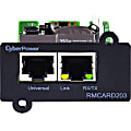 CyberPower RMCARD203 Remote Management Card - SNMP/HTTP/NMS and ENVIROSENSOR Port - 1 x Network (RJ-45) Port(s) 1 thumbnail image