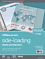 Office Depot® Brand Side-Loading Sheet Protectors, 8-1/2" x 11", Clear, Pack Of 25 1 thumbnail image