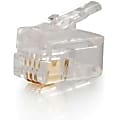 C2G RJ22 4x4 Modular Plug for Flat Stranded Cable - RJ-22