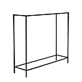 Eurostyle Arvi Console Table, 32”H x 36”W x 10”D, Black/Clear