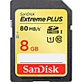 SanDisk Extreme 8 GB Class 10/UHS-I SDHC - 80 MB/s Read - 30 MB/s Write - Lifetime Warranty
