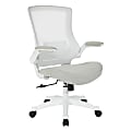 Office Star™ WorkSmart Manager Chair, Linen Stone/White