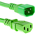 Unirise 8ft Power Cord C13-C14 Green 1 thumbnail image