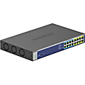 Netgear GS516UP Ethernet Switch - 16 Ports - 2 Layer Supported - 456.80 W Power Consumption - 380 W PoE Budget - Twisted Pair - PoE Ports - Desktop, Rack-mountable - Lifetime Limited Warranty