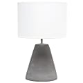Simple Designs Pinnacle Concrete Table Lamp, 14-1/4"H, White Shade/Gray Base 1 thumbnail image