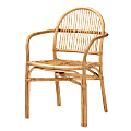 bali & pari Tugera Modern Bohemian Dining Chair, Natural Brown