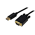 StarTech.com 6ft DisplayPort to VGA Adapter Converter Cable - DP to VGA 1920x1200 - Black 1 thumbnail image