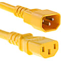 Unirise 5ft Power Cord C13-C14 Yellow