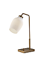 Adesso® Clara Desk Lamp with USB Port, 20-1/2"H, Opal White Shade/Antique Brass Base 1 thumbnail image