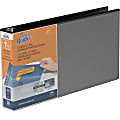 QuickFit® Landscape Overlay 3-Ring Binder, 1 1/2" Round Rings, Black 1 thumbnail image
