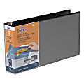 QuickFit® Legal Landscape Overlay 3-Ring Binder, 2" Round Rings, 50% Recycled, Black 1 thumbnail image