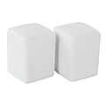 Our Table Simply White Porcelain Square Salt And Pepper Shakers, 3" x 2-1/4", White 1 thumbnail image