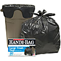 Berry Handi-Bag Wastebasket Bags - Medium Size - 30 gal Capacity - 29" Width x 36" Length - 0.70 mil (18 Micron) Thickness - Black - Hexene Resin - 60/Box - Home, Office 1 thumbnail image