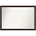 Amanti Art Non-Beveled Rectangle Framed Bathroom Wall Mirror, 26-1/2” x 38-1/2”, Ashton Black