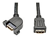 Eaton Tripp Lite Series High-Speed HDMI Cable with Ethernet, Digital Video with Audio (F/F), Panel Mount, 1 ft. (0.31 m) - HDMI extension cable with Ethernet - HDMI male to HDMI female - 1 ft - shielded - black 1 thumbnail image
