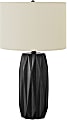 Monarch Specialties Ila Table Lamp, 25”H, Ivory/Black