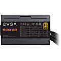 EVGA 500 GD Power Supply - Internal - 120 V AC, 230 V AC Input - 3.3 V DC, 5 V DC, 12 V DC Output - 500 W - 1 +12V Rails - 1 Fan(s) - 92% Efficiency