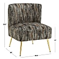 LumiSource Fran Slipper Chair, Gray/Gold
